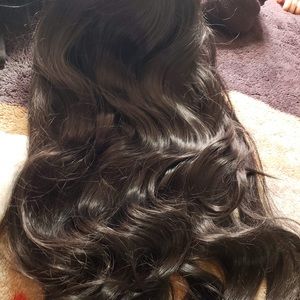 Wavy 100% real human hair wig